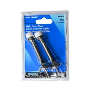 Hillman Rigid Door Stop – Satin Nickel, 2-Pack