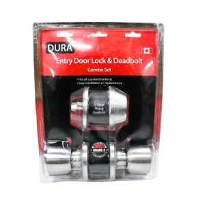 Dura Combo Lockset  Deadbolt 1 Each 5932ET-7301SS