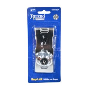 Toledo Hasp Lock – 4½ in, Chrome Finish