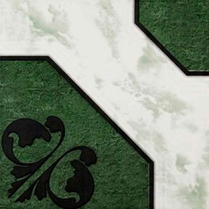 Decorative Green Marble-Look Ceramic Floor Tile 17