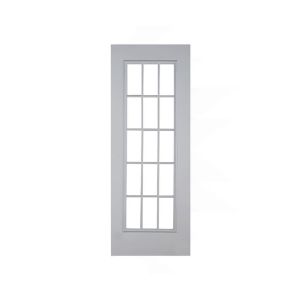 15 Lights Steel Pine Wood Door 32 x 80 In 1 Each PTPMETE-10029