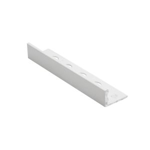 Genesis Aps America Pvc Straight Tile Edge Trim  10x10 Mm - 2.5 M White 1 Each