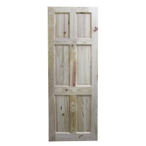 Colonial Knotty Pine 6 Panel Door 30x 80 In 1 Each 30X80 KNOTTY PINE
