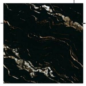 Porcelain Glazed Polished Tile- Black 600x600