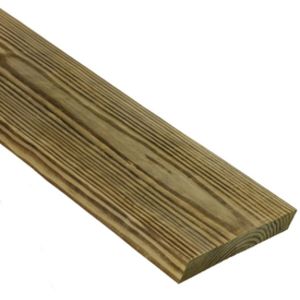 Putnam Lumber Treated Rough Yellow Pine 1x8 In x 16 Ft 1 Each