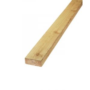 Lumber Yellow Pine Treated Rough 2x4x10 1 Length