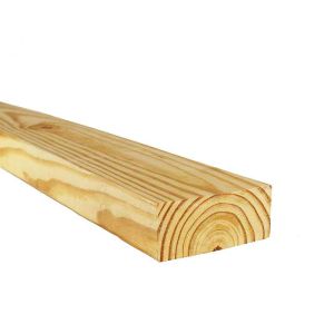 Lumber Untreated Dressed Yellow Pine Sq Edged 2x4 In x 16 Ft 1 Each