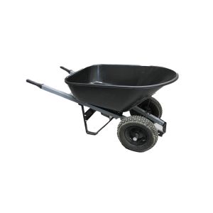 WHEEL BARROW Blue C-6 Steel Handle Pollytray