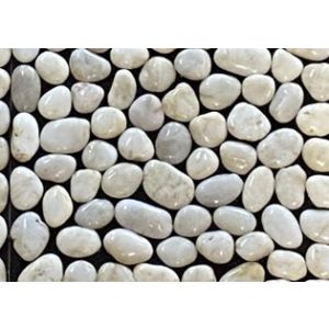 Unpolished Pebble Mosaic White 30cmx30cm- 17 per box