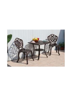 Aluminum Casting 3PC Set, 2 chairs + 1 table 1012