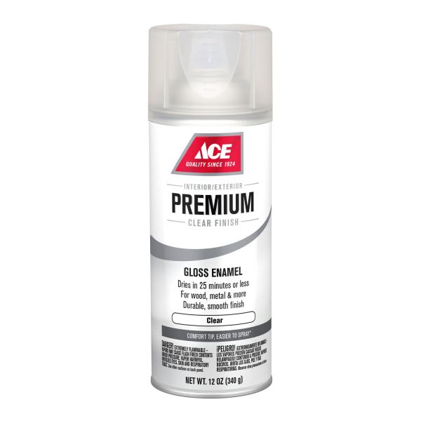 Ace Premium Gloss Enamel Spray Paint 12 Oz Clear 1 Each 17007
