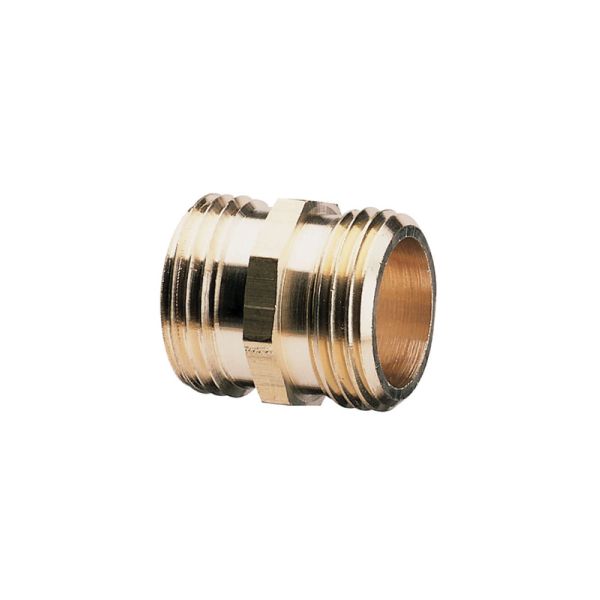Gilmour 3/4 in. Brass Threaded Double Male Hose Connector Gilmour 3/4 in. Brass Threaded Double Male Hose Connector