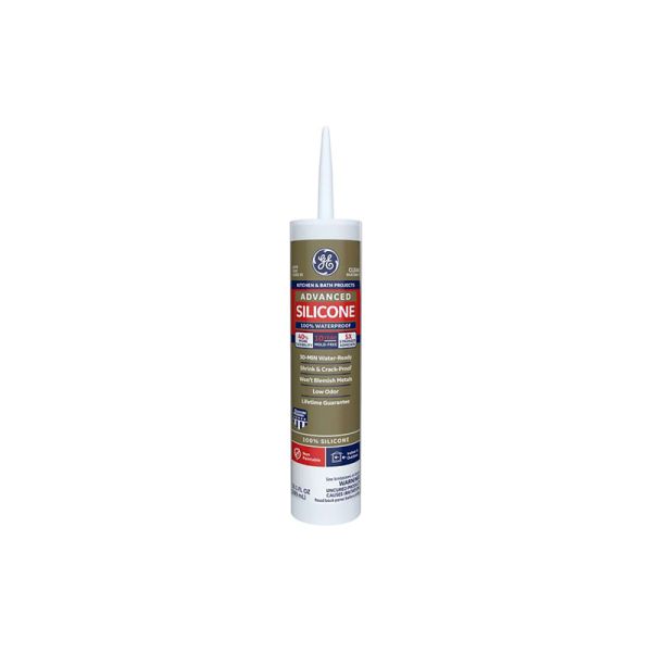 GE Advanced Silicone 2 Kitchen And Bath Caulk Sealant 10.1 Oz Clear 1 Ec 10