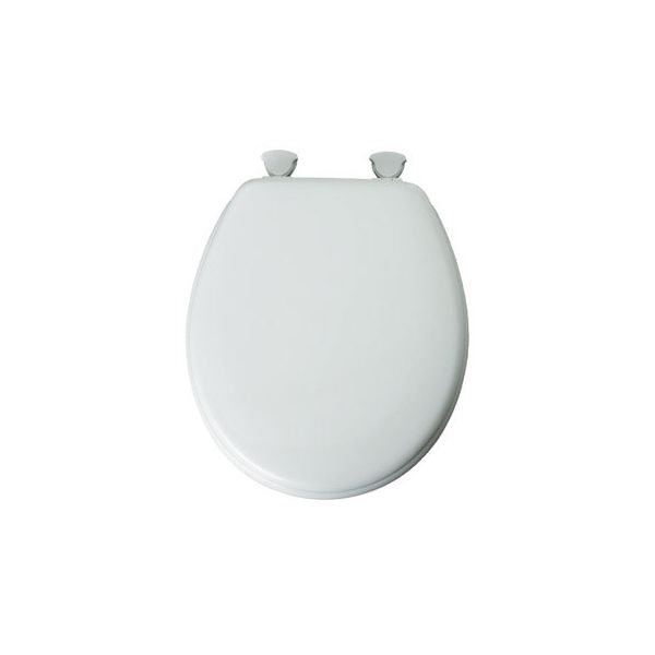Round Molded Wood Toilet Seat 16.81 In White 1 Each 43824