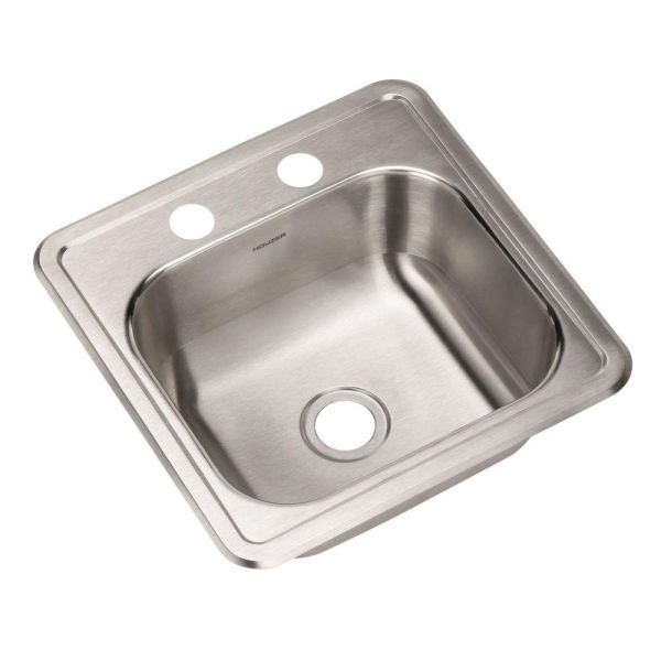 Cronexrabo Single American Style Bar Sink 15x15 In Stainless Steel 1 Each CXP662