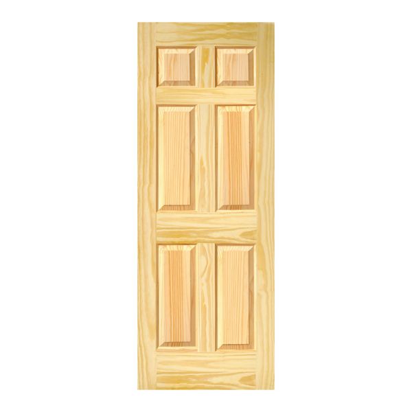 IBI Intl Knotty Pine Door 6 Panel 32 x 80 Inch 1 Each