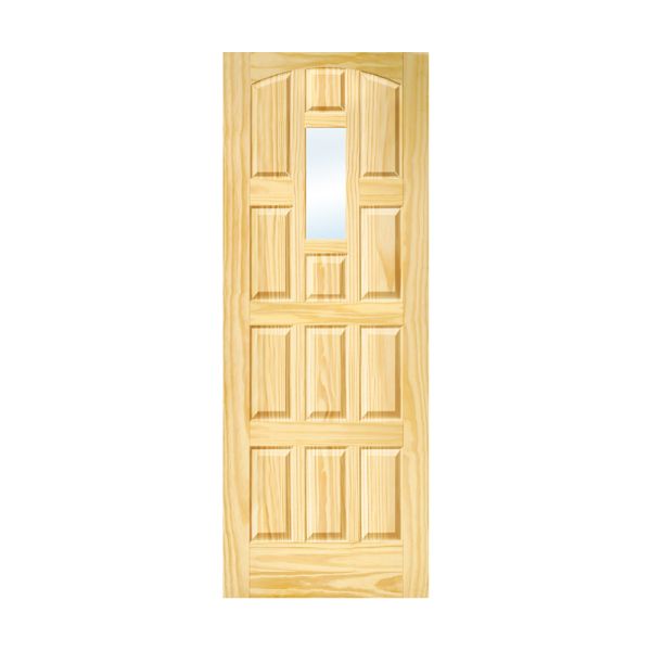 Elizabethan Clear Pine Door 1 Lite 12Panel 36x80 Inch 1 Each