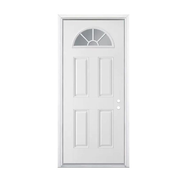 Jeld Wen Steel 4 Panel Arch Doors Sunburst 30x80 In 1 Each H7674