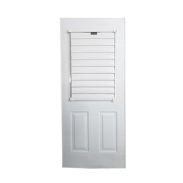 Oran Ltd Steel Door 1/2 Panel 1/2 Louvre 30x80 1 Each