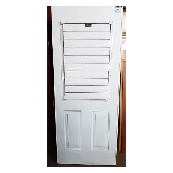 Oran Ltd Steel Door 1/2 Panel 1/2 Louvre 32x80 1 Each 31. 625WX79.875H